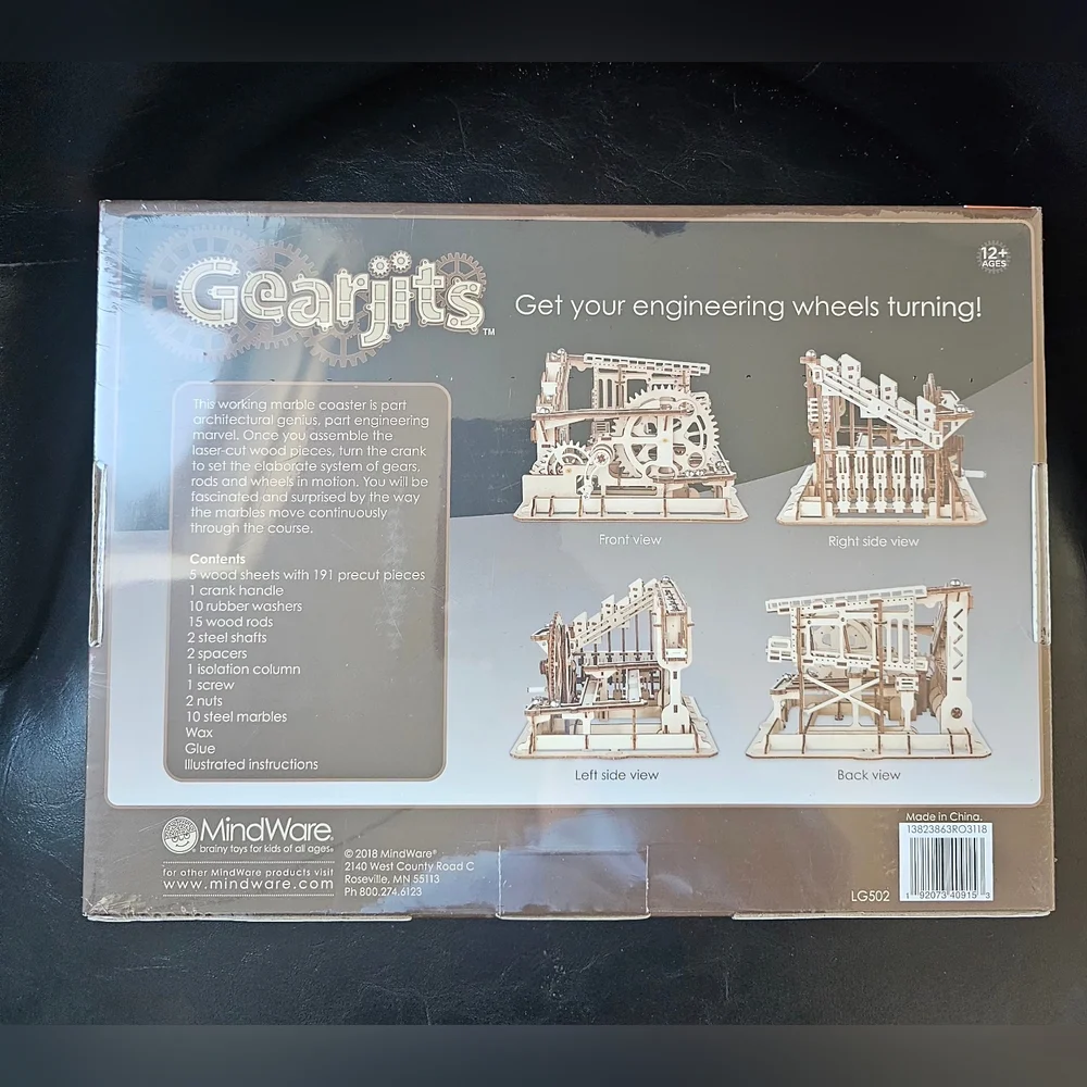 Gearjits Marble Coaster 3D Wooden Puzzle - Gearjits Marble Coaster